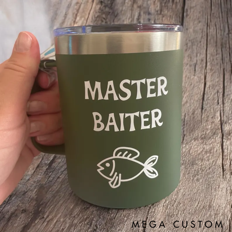 Personalized Funny Fishing Mug Stainless Steel Fishing Travel Cup Joke Mug Fisherman Gift Funny Gift Perfect Gift for Fishing Enthusiasts and Outdoor Adventures