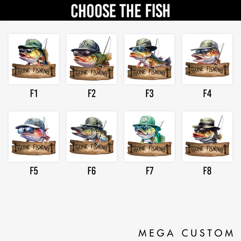Personalized Gone Fishing Rug Custom Name Fish-Shaped Carpet for Kids Room or Fishing Lovers Graphic 3D Print Funny and Unique Home Decor Gift 