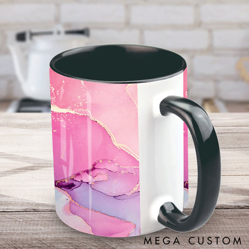 Personalized Marble Mug Custom Name Ceramic Coffee Cup Elegant Design Perfect for Tea Coffee or Gift for Women