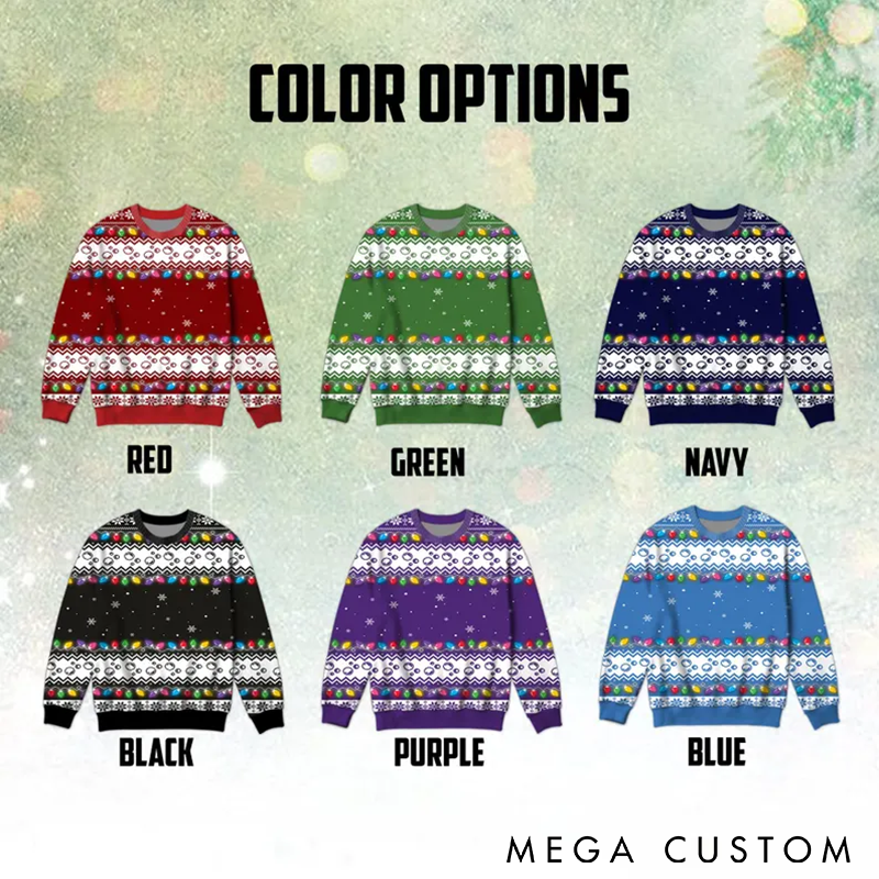 Personalized Merry Fishmas Sweater Fishing Ugly Christmas Sweater Custom Photo Perfect Holiday Gift for Anglers and Fishing Fans