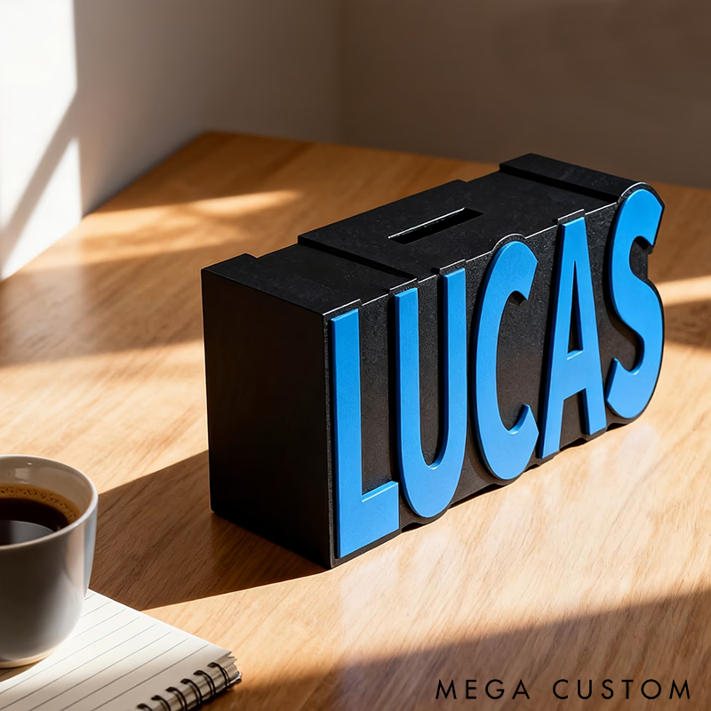 Personalized Name Piggy Bank Custom Letter Design Coin Bank for Kids Fun Money-Saving Gift and Room Decoration