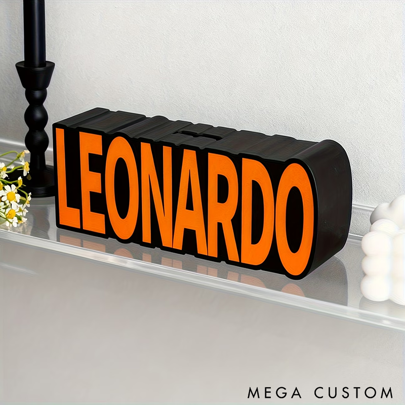 Personalized Name Piggy Bank Custom Letter Design Coin Bank for Kids Fun Money-Saving Gift and Room Decoration