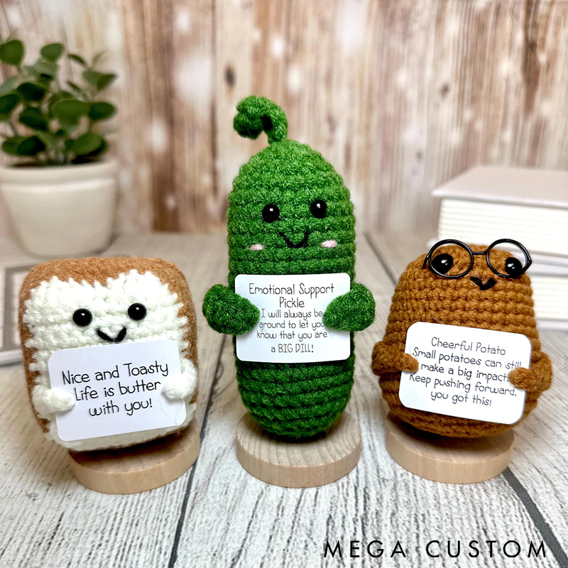 Positive Potato Gifts with Stand Send a Hug Handmade Support Pickle Thinking of You Christmas Stocking Stuffer Cute Desk Decor and Unique Gift for Graduation Friends or Encouragement