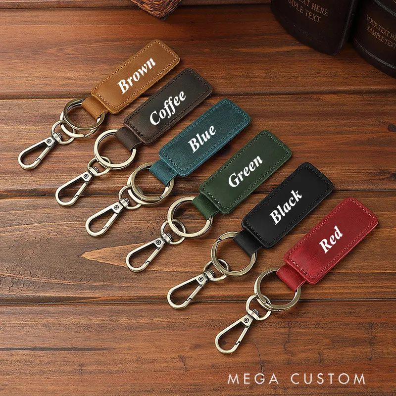 Personalized Leather Fishing Keychain with Hook Design Fishing Keychain Durable and Stylish Gift for Fishermen Dad or Husband