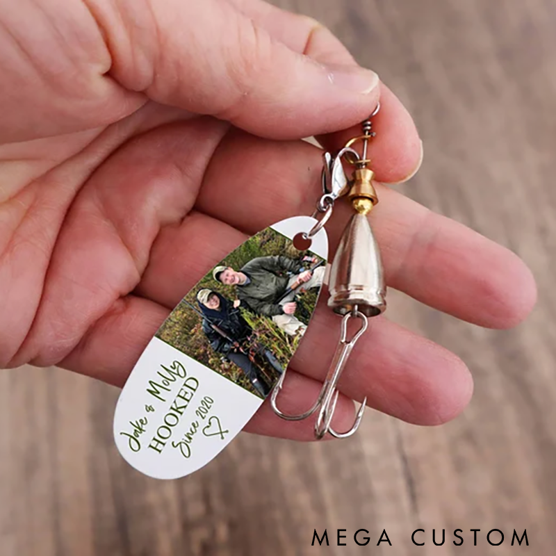 Personalized Fishing Lure Custom Fishing Lures Custom Photo Name and Time Unique Anniversary Gift for Parents and Couples Who Love to Fish Unique Gift for Fishing Lovers