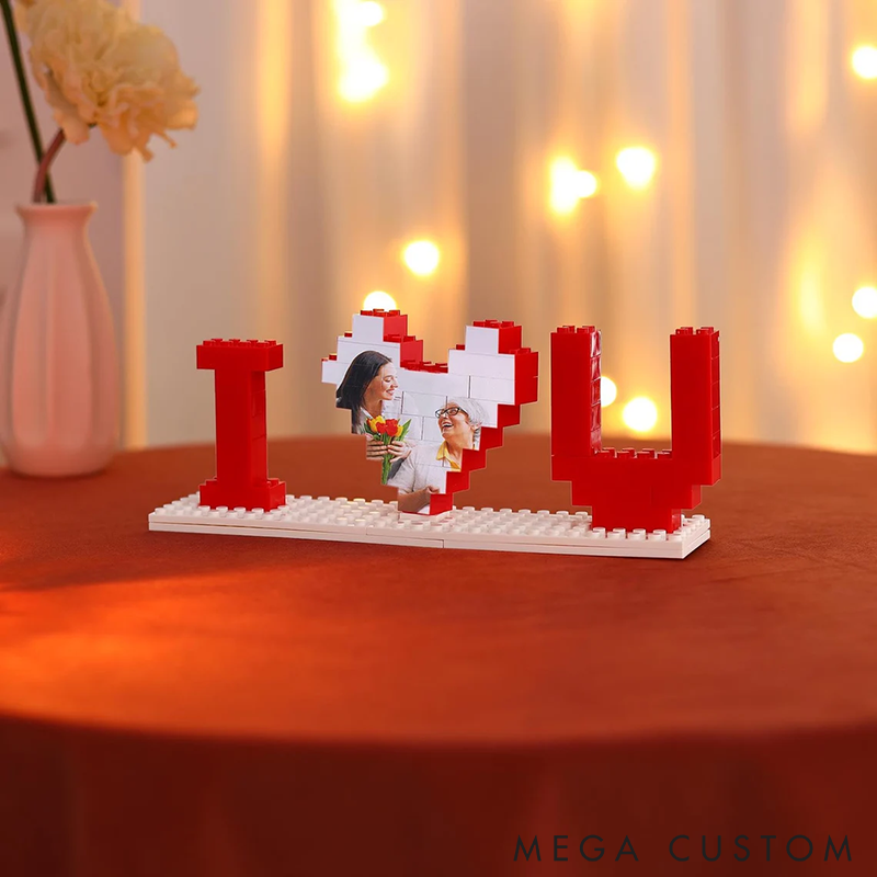 Personalized Building Blocks Puzzle Photo Puzzle I Love You Block Puzzle Girlfriend Mom Mother's Day Gift Valentine's Gifts for Her