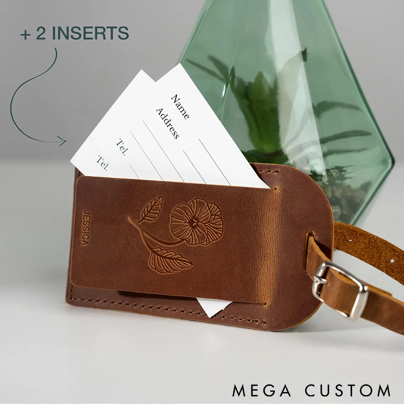 Personalized Passport Cover Leather Passport Holder with Birth Month flower Wallet Passport for Women Monogram passport Perfect Gift for Travelers