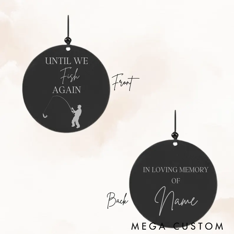 Personalized Fishing Memorial Wind Chime Memorial Wind Chime for Fisherman Sympathy gift for loss of dad In Memory of Loved Ones Perfect Tribute for Fishing Enthusiasts