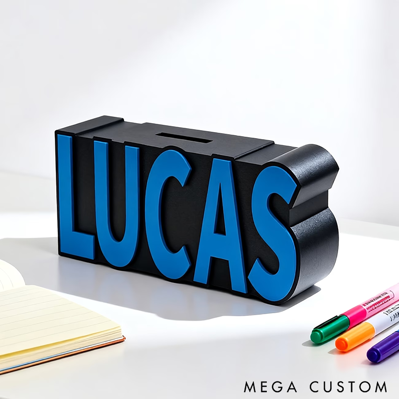 Personalized Name Piggy Bank Custom Letter Design Coin Bank for Kids Fun Money-Saving Gift and Room Decoration