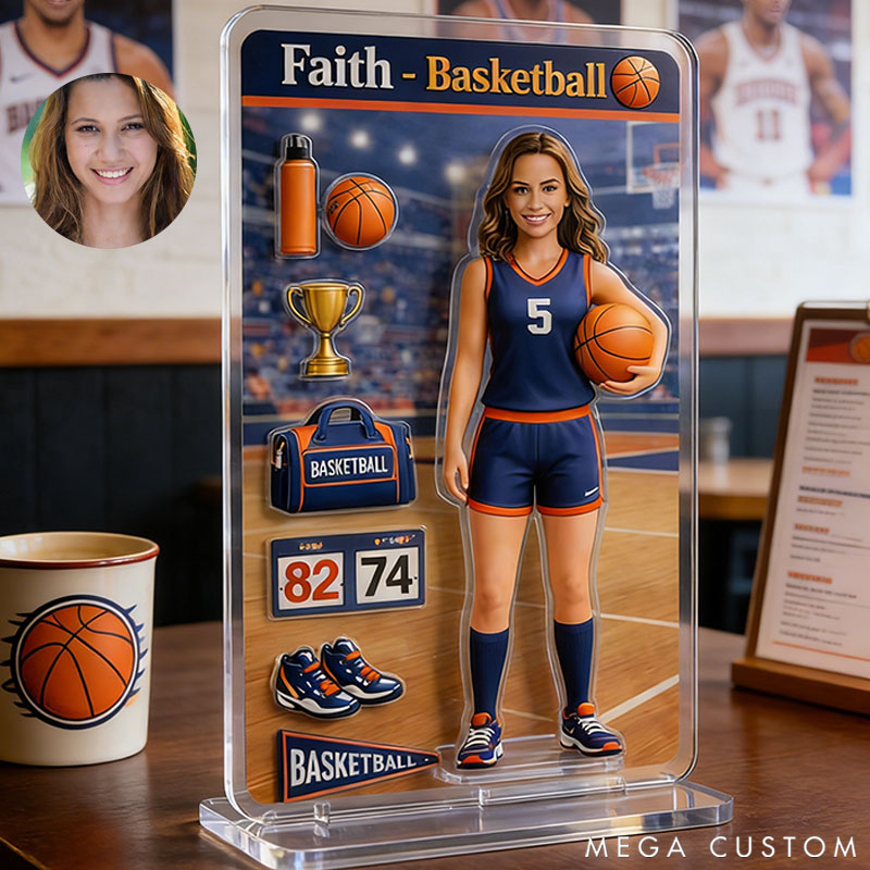 Personalized Basketball Theme Acrylic Decor Custom Photo the Perfect Gift for Basketball Fans