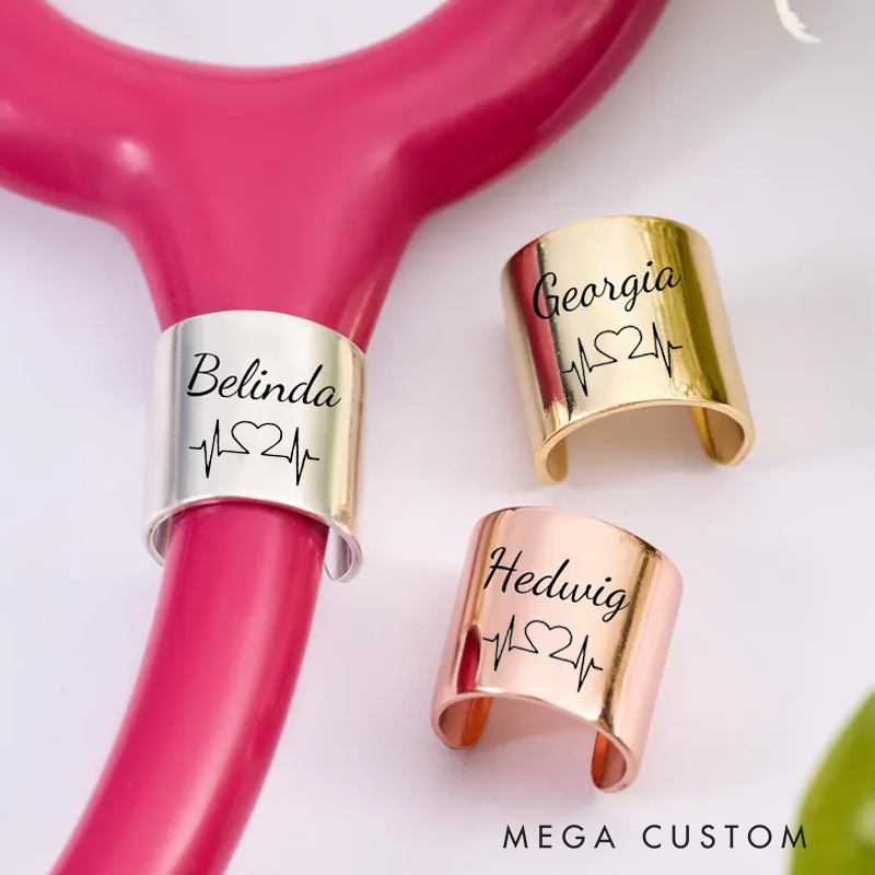 Personalized Engraved Stethoscope Tag with Name Nurse Gifts Stethoscope Id Tags Stainless Steel Stethoscope Labels Unique Gifts for Medical Professionals