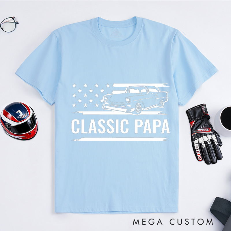 Personalized Classic Car T-Shirt Custom Classic Design Shirt Husband Gift Shirt
