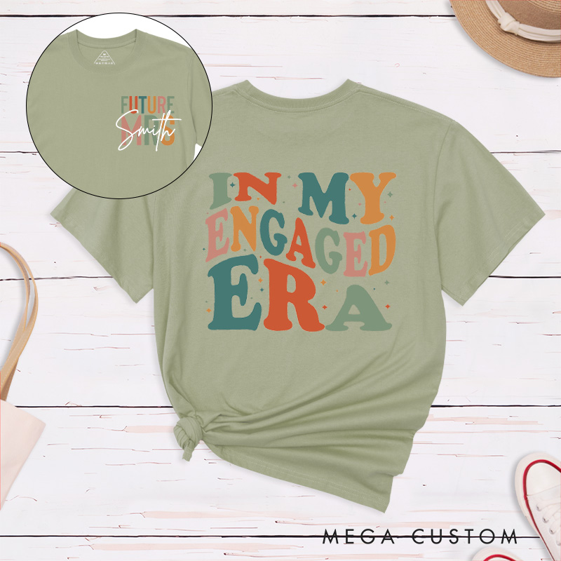 Personalized Vintage In My Engaged Era Future Mrs with Sparkle Fiancee Engagement Fiancée Classic T-Shirt