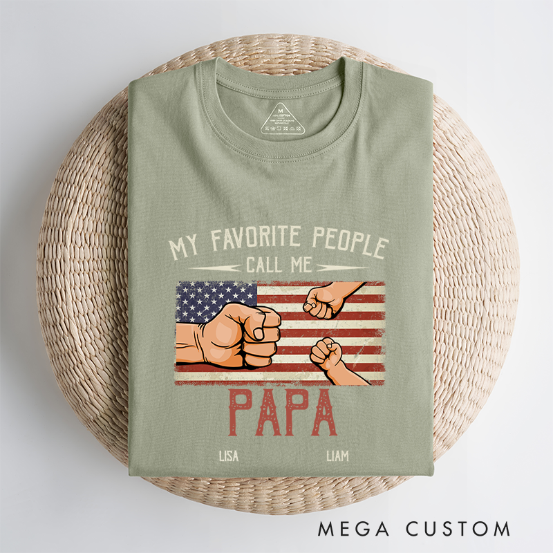 Personalized My Favorite People Call Me Gift for Dad Classic T-Shirt