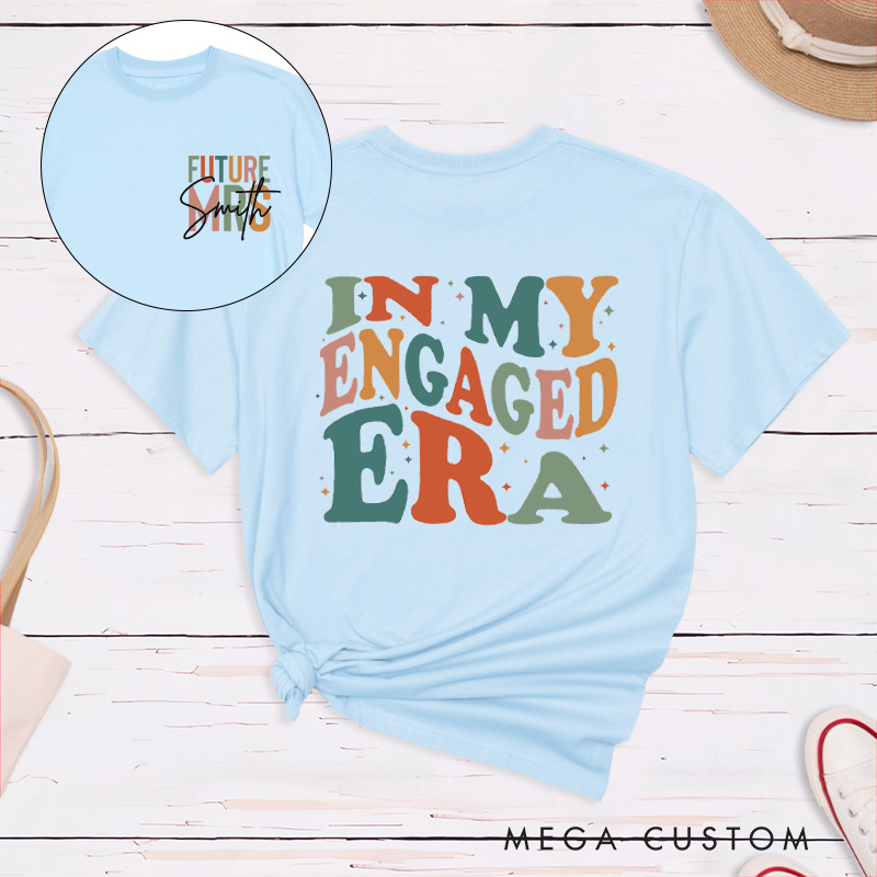 Personalized Vintage In My Engaged Era Future Mrs with Sparkle Fiancee Engagement Fiancée Classic T-Shirt
