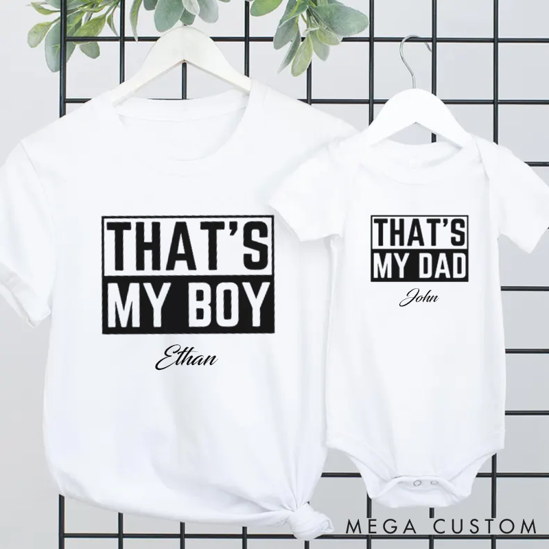 Personalized Thats My Dad and Baby Matching Outfit