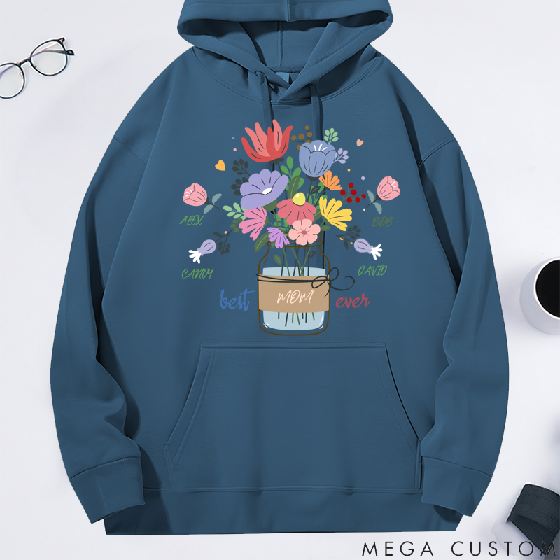 Personalized Pretty Mama Ever Floral Gift for Loved One Theme Festival Classic Hoodie