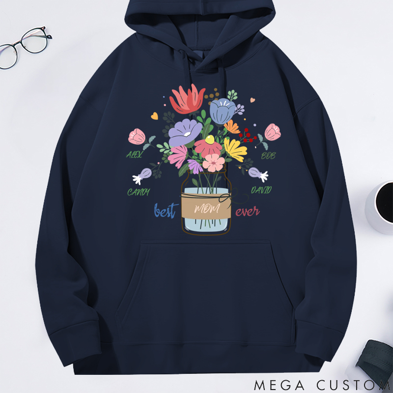 Personalized Pretty Mama Ever Floral Gift for Loved One Theme Festival Classic Hoodie