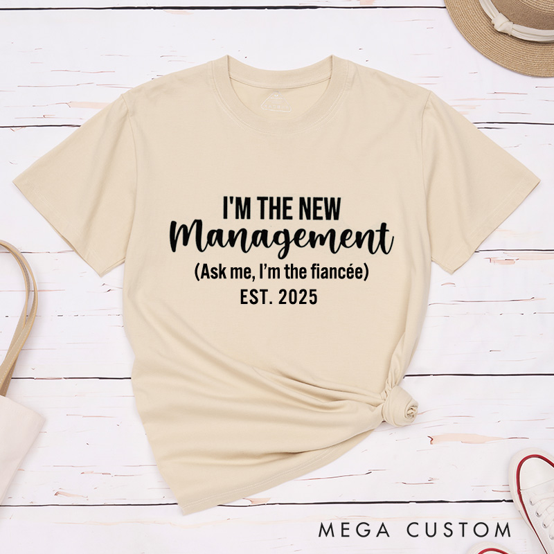 Personalized Under New Management and I'm the New Management Engagement Couple Classic T-Shirt