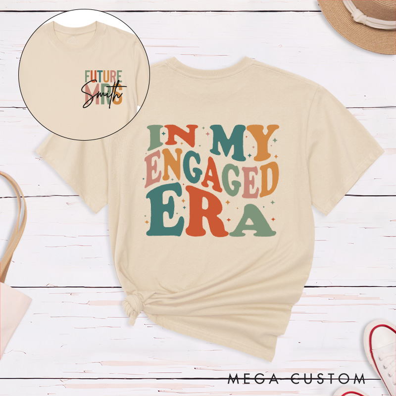 Personalized Vintage In My Engaged Era Future Mrs with Sparkle Fiancee Engagement Fiancée Classic T-Shirt