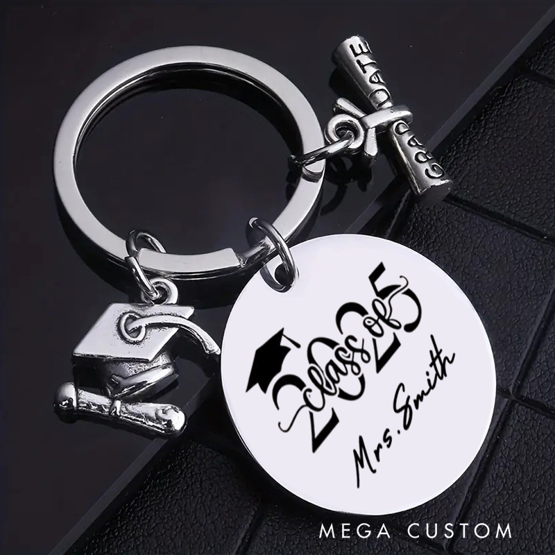 Personalised Graduation Keychain for Teacher Graduation Keepsake Gift