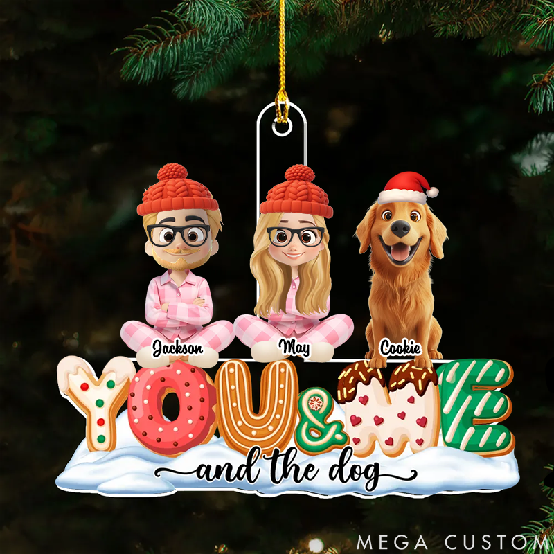 Personalized Dog Lover We and Lovely Dog Christmas Ornament