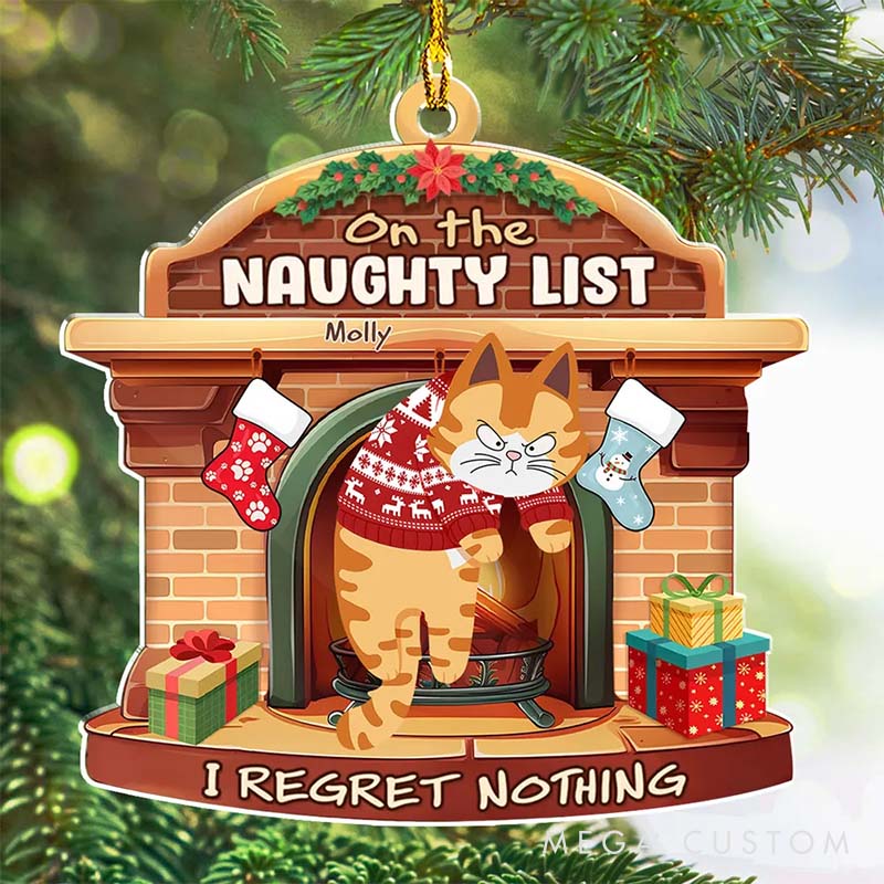 Personalized Cat Lover We have been Very Good Cats Santa Christmas Ornament
