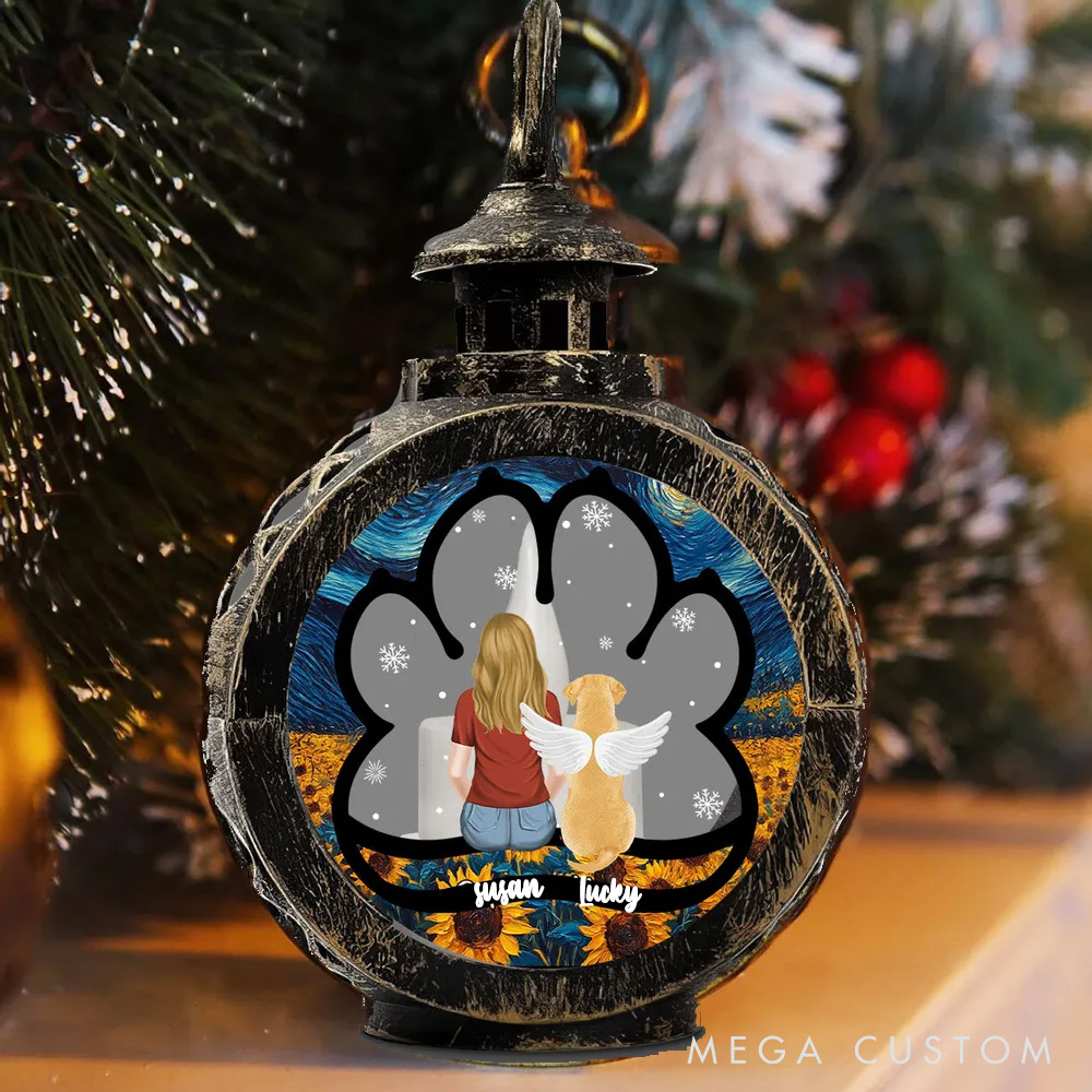 Personalized Dog Lover You are Still Here Christmas Lantern