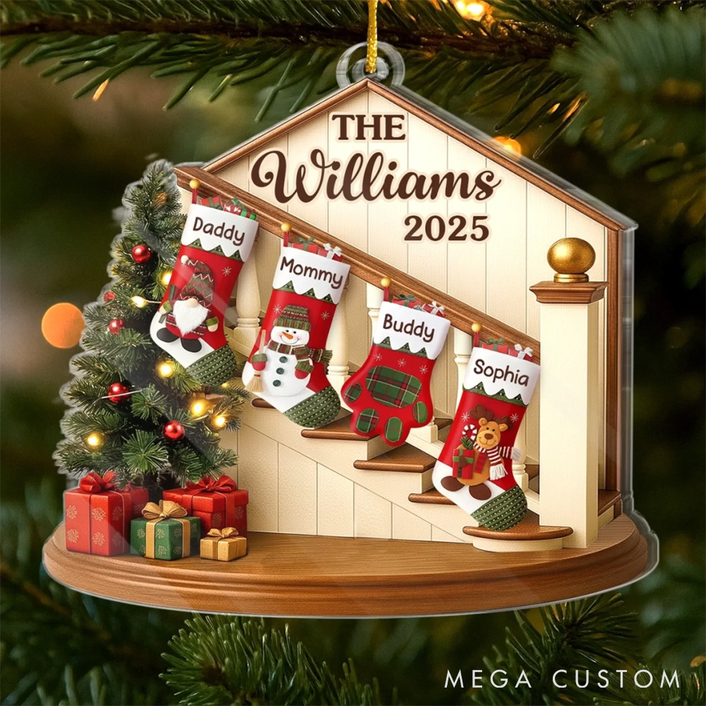 Personalized Pet Lover Family Our Forever Treasure Christmas Ornament 