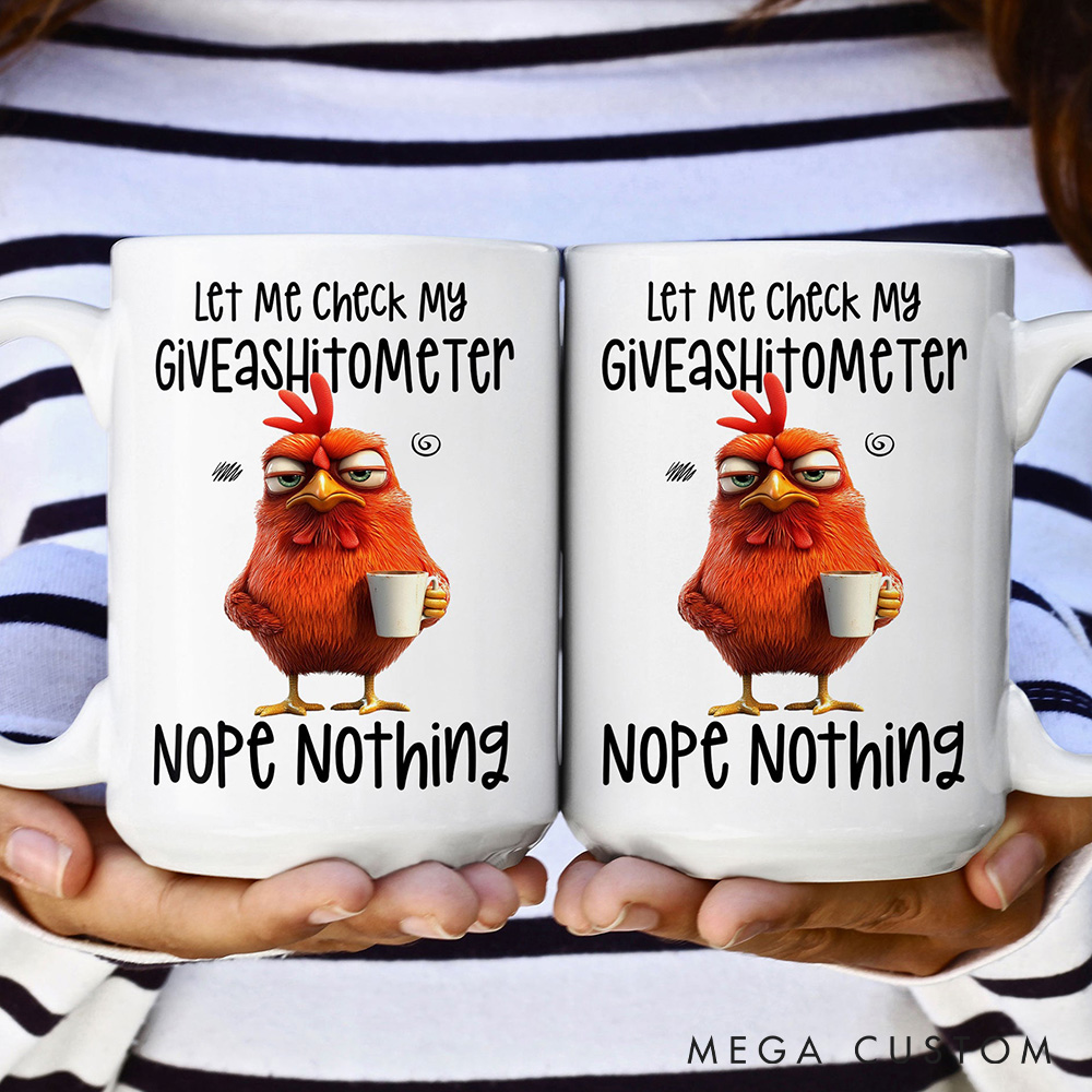 Personalized Pet Lover Let Me Check My Giveashitometer Nope Nothing Mugs