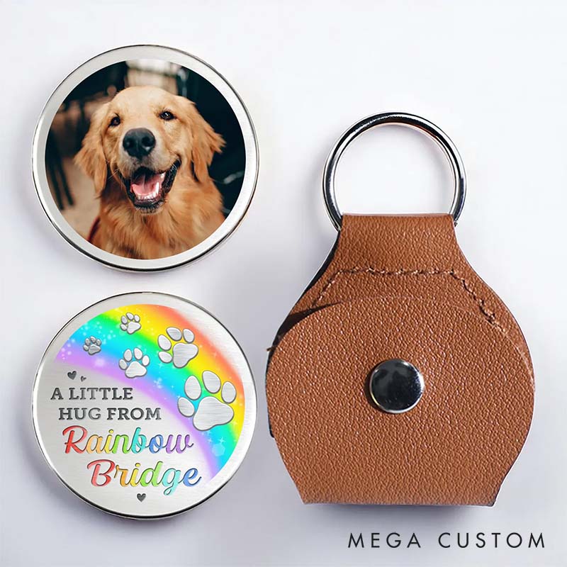Personalized Pet Lover  Custom Photo in every Paw Print Pocket Hug