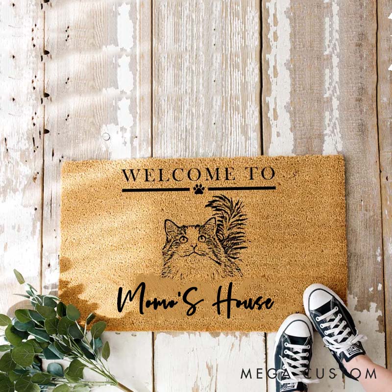 Personalized Pet Lover Custom Dog Doormat Using Pet Photo Christmas Doormat