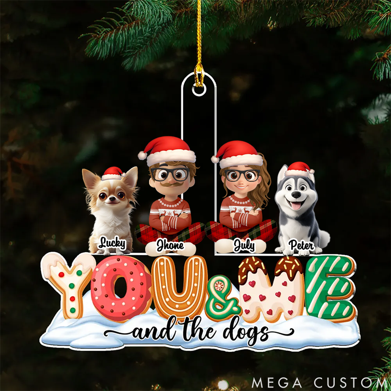 Personalized Dog Lover We and Lovely Dog Christmas Ornament