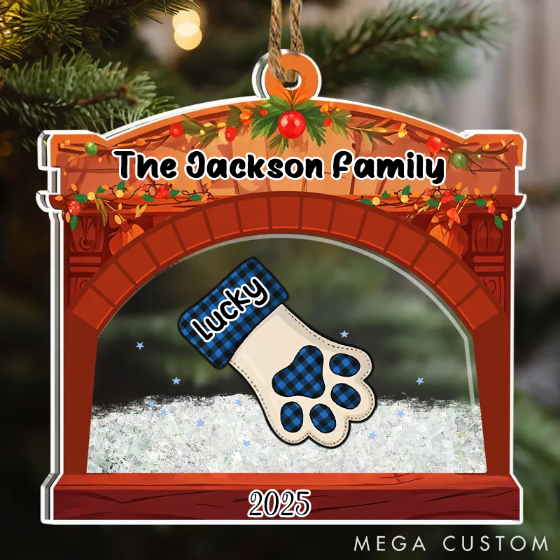 Personalized Pet Lover Christmas Family Stockings Christmas Ornament