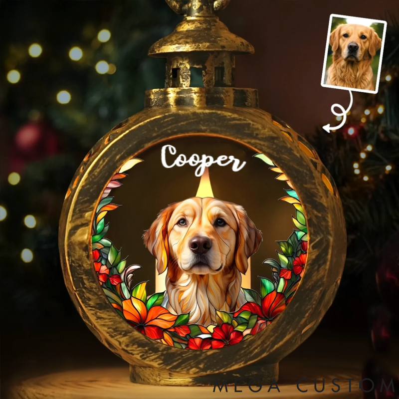 Personalized Pet Lover Christmas Memorial Sympathy Gifts Christmas Lantern
