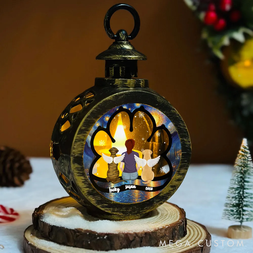 Personalized Dog Lover You are Still Here Christmas Lantern
