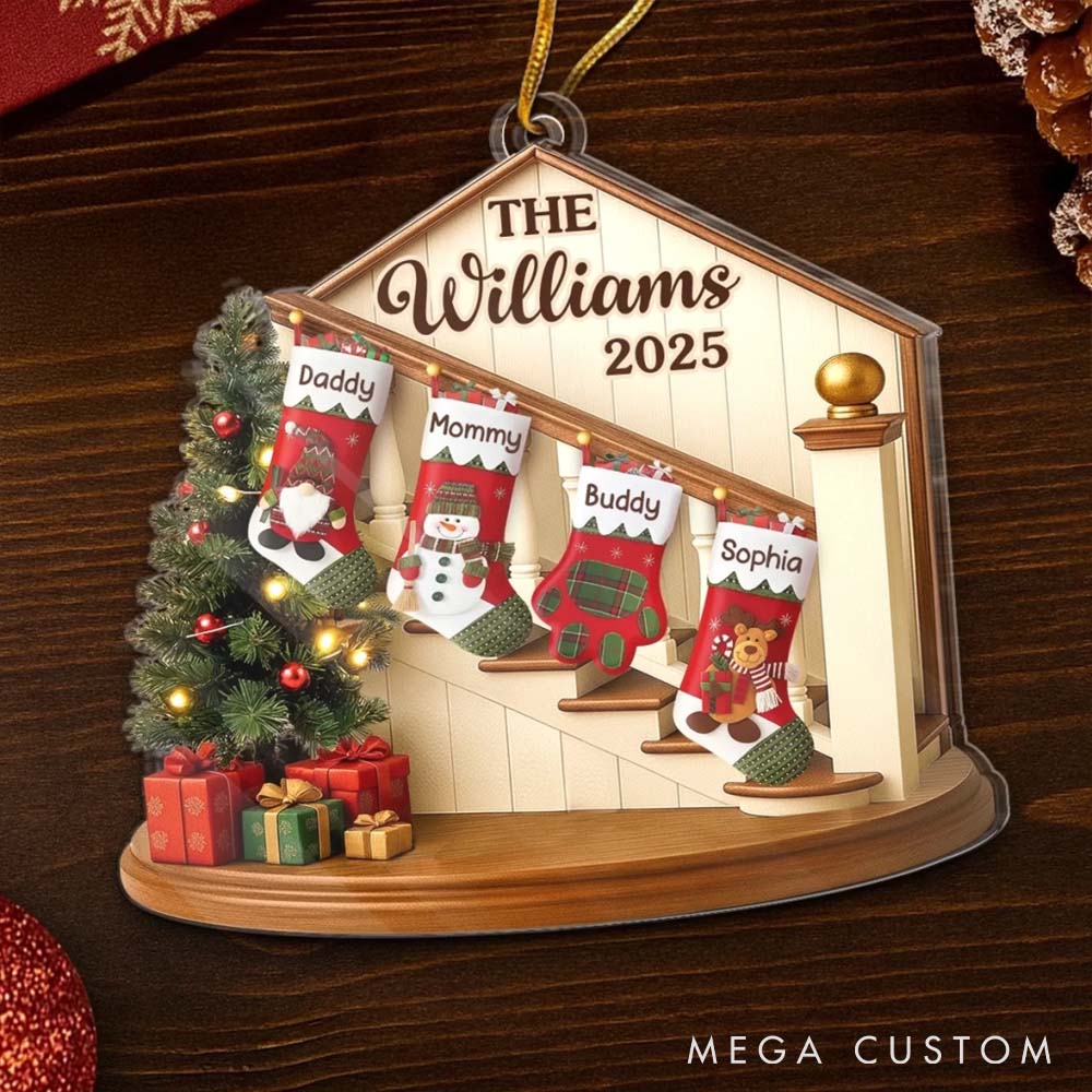 Personalized Pet Lover Family Our Forever Treasure Christmas Ornament 