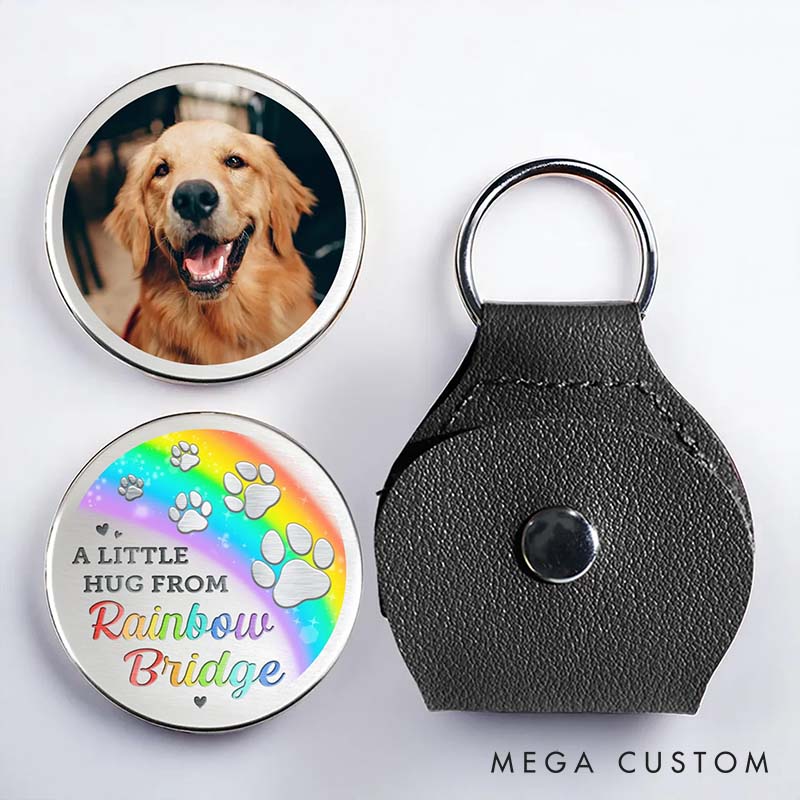 Personalized Pet Lover  Custom Photo in every Paw Print Pocket Hug