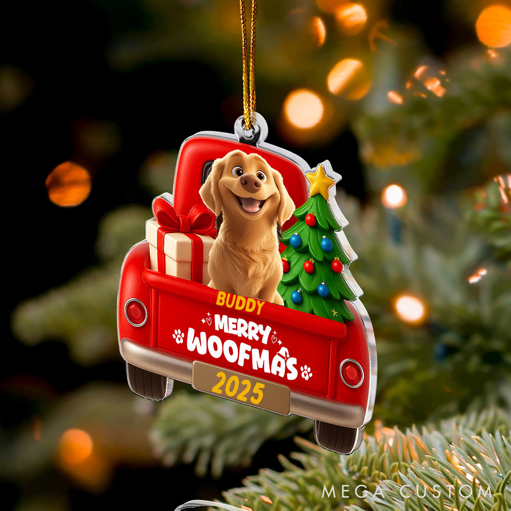 Personalized Dog Lover Merry Christmas Dog Lovers Christmas Ornament 