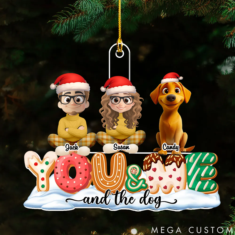 Personalized Dog Lover We and Lovely Dog Christmas Ornament