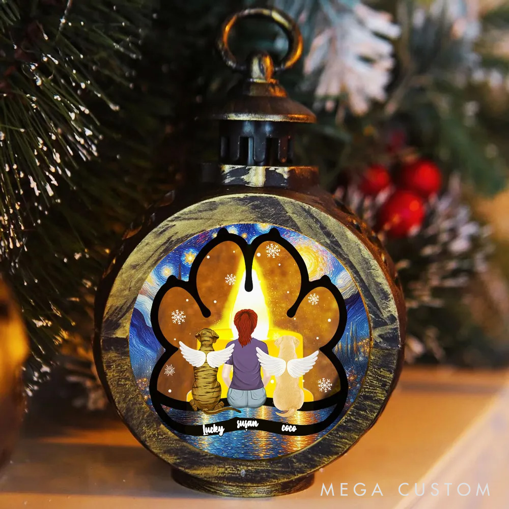 Personalized Dog Lover You are Still Here Christmas Lantern