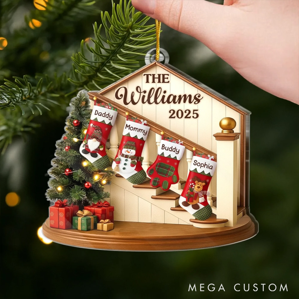 Personalized Pet Lover Family Our Forever Treasure Christmas Ornament 