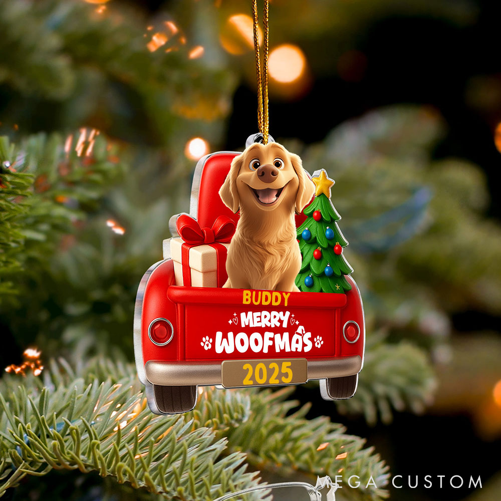 Personalized Dog Lover Merry Christmas Dog Lovers Christmas Ornament 