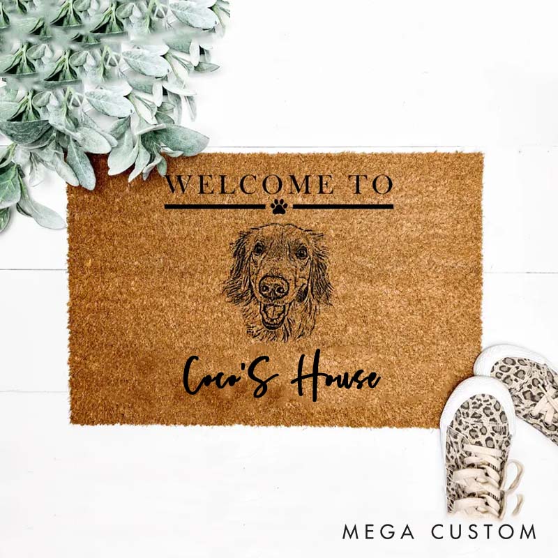 Personalized Pet Lover Custom Dog Doormat Using Pet Photo Christmas Doormat