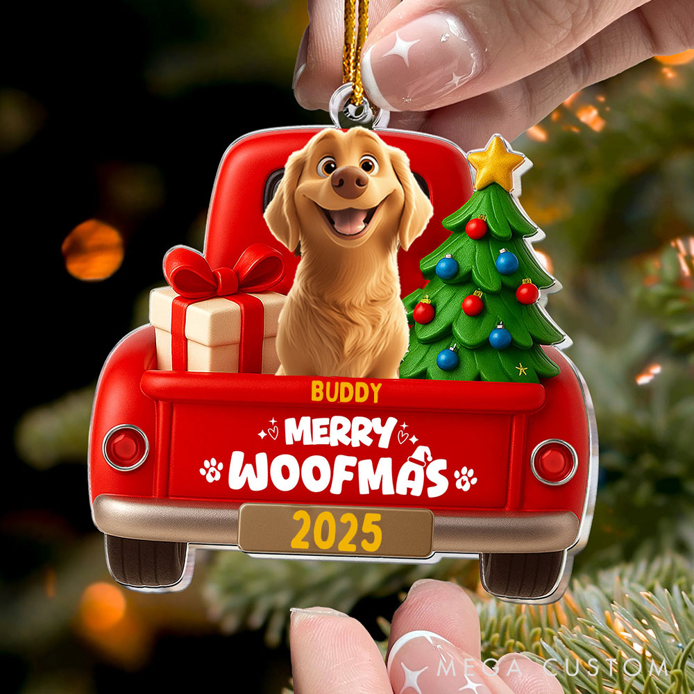 Personalized Dog Lover Merry Christmas Dog Lovers Christmas Ornament 