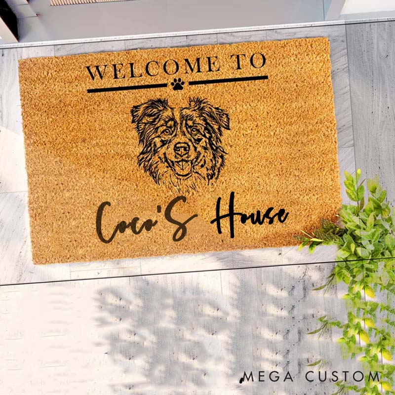 Personalized Pet Lover Custom Dog Doormat Using Pet Photo Christmas Doormat