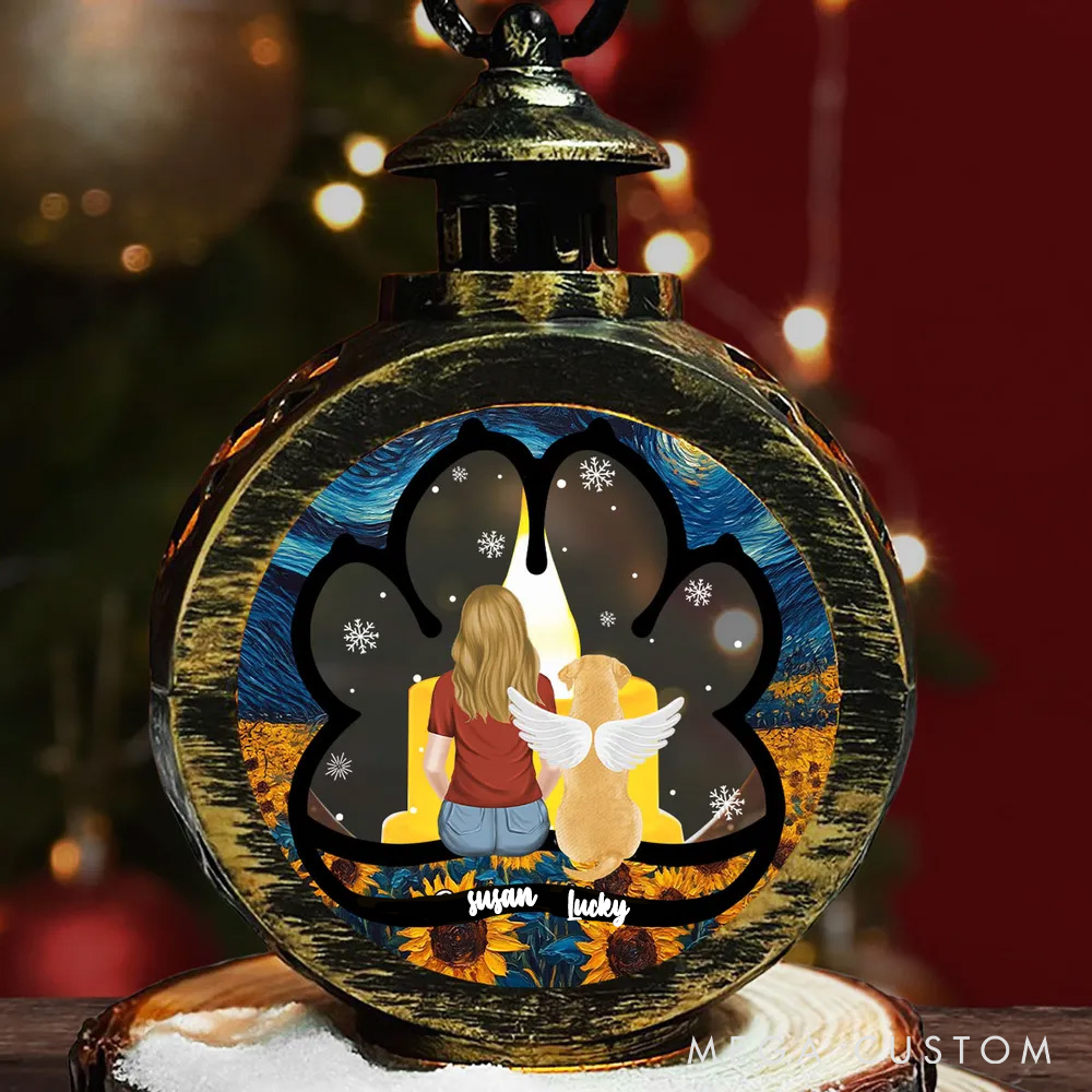 Personalized Dog Lover You are Still Here Christmas Lantern