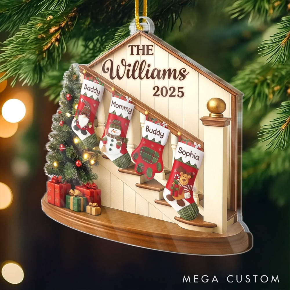 Personalized Pet Lover Family Our Forever Treasure Christmas Ornament 