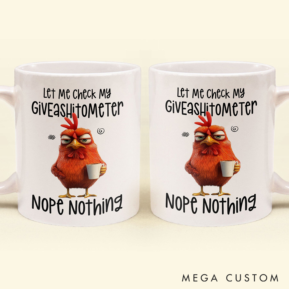Personalized Pet Lover Let Me Check My Giveashitometer Nope Nothing Mugs