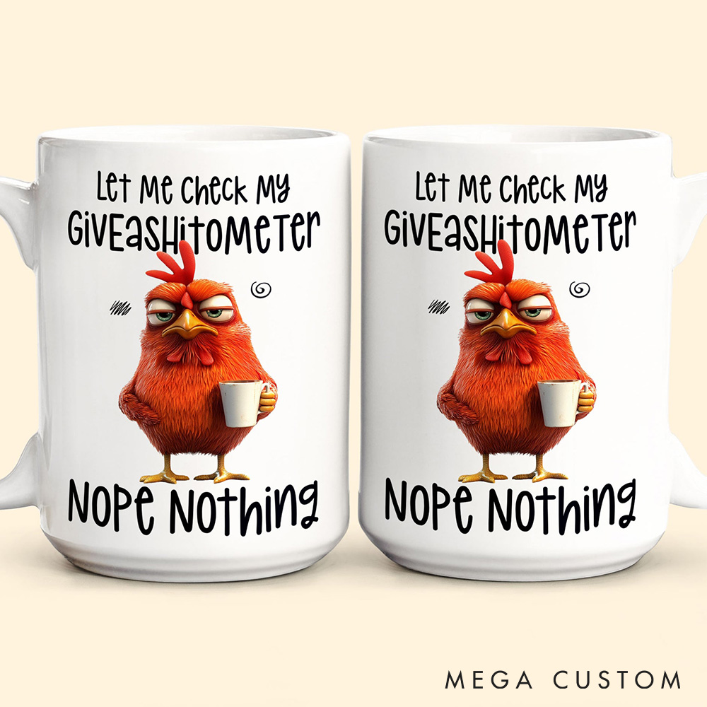 Personalized Pet Lover Let Me Check My Giveashitometer Nope Nothing Mugs